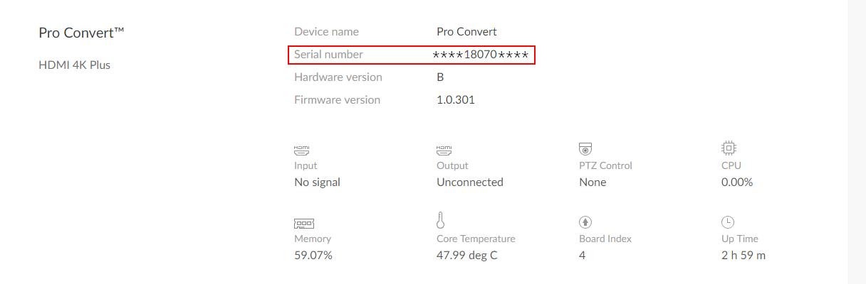 Example of Pro Convert's serial number