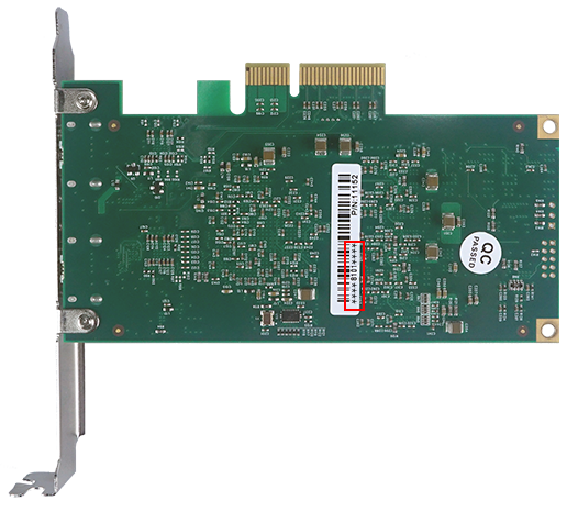 Example of capture card's serial number